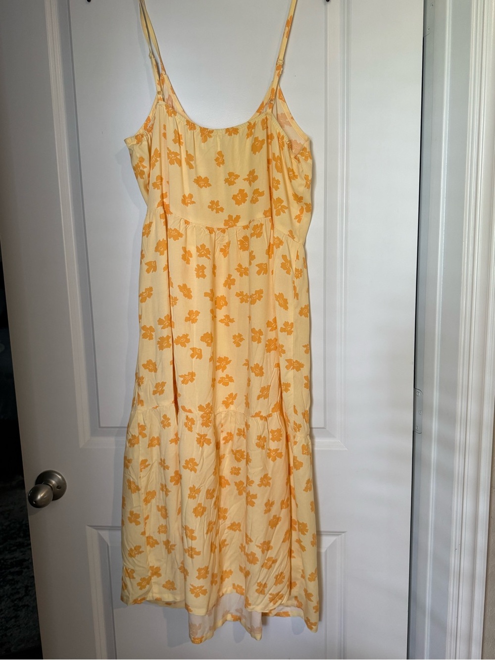 Hurley Yellow Floral Spaghetti-Strap Maxi Dress - Picture 4 of 5